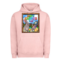 Pigment Salmon Happy Easter Day Urban Hoodie - OliviaCreatesArt