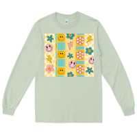 Matcha retro daisy Long Sleeve Tee - MaliasSmallBusiness