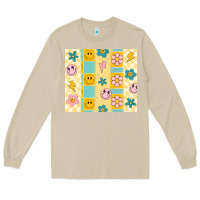 Mushroom retro daisy Long Sleeve Tee - MaliasSmallBusiness