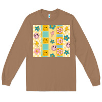 Toasted Coconut retro daisy Long Sleeve Tee - MaliasSmallBusiness