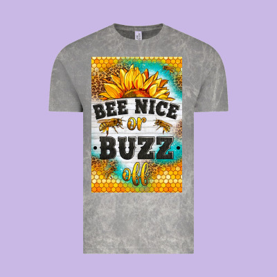 Bee Nice Or Buzz Off Vintage Tee Designed By Lillyallendesigns