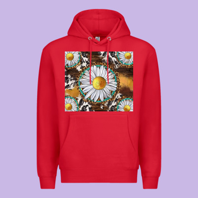 Western Daisy And Cowhide Tumbler Tbs Premium Hoodie Designed By Tumblerdesignbyshophia
