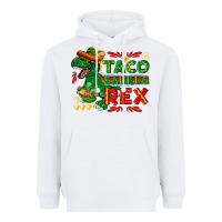 White Tacosaurus Rex Heavyweight Hoodie - texasbilliewilder