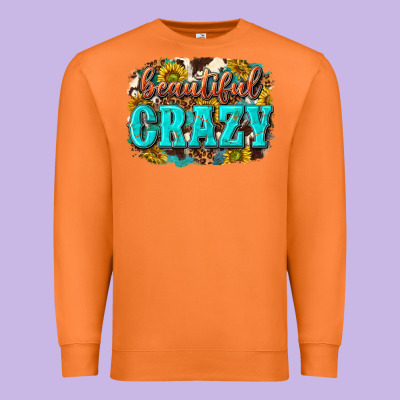 Western Beautiful Crazy Premium Sweatshirt Designed By Texasbilliewilder