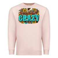 Pale Pink Western Beautiful Crazy Premium Sweatshirt - texasbilliewilder