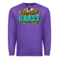 Purple Western Beautiful Crazy Premium Sweatshirt - texasbilliewilder