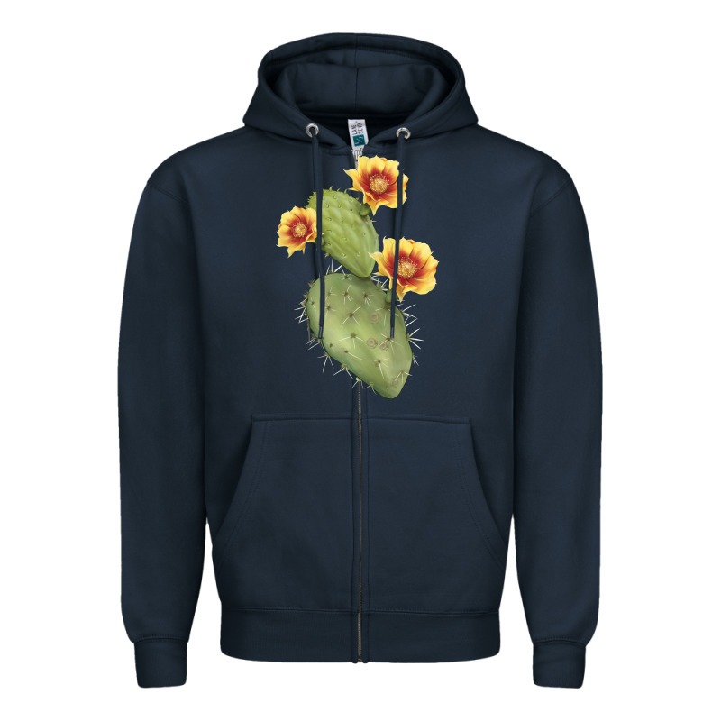 Opuntia Phaeacantha Cactus Zipper Hoodie by LillyAllenDesigns | Teevron