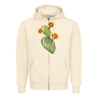 Sandshell Opuntia Phaeacantha Cactus Zipper Hoodie - LillyAllenDesigns