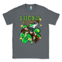 Charcoal Heather lucky cowboy Classic Tee - MaliasSmallBusiness
