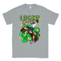 Heather Grey lucky cowboy Classic Tee - MaliasSmallBusiness