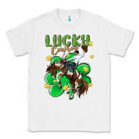 White lucky cowboy Classic Tee - MaliasSmallBusiness