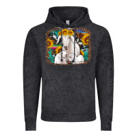 Vintage Black goat family with sunflowers western serape turquoise background Vintage Hoodie - Artiststas