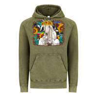 Vintage Olive goat family with sunflowers western serape turquoise background Vintage Hoodie - Artiststas
