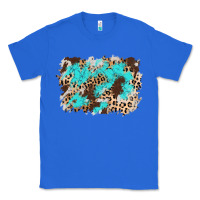 True Royal cowhide leopard turquoise background Classic Tee - AdoDesignShop