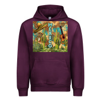 Mauve Wine Mexico Urban Hoodie - FaDigitalArtStudio