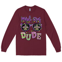 Burgundy mardi gras dude Long Sleeve Tee - MaliasSmallBusiness