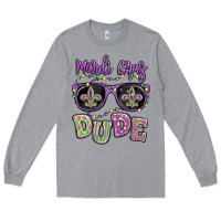 Heather Grey mardi gras dude Long Sleeve Tee - MaliasSmallBusiness