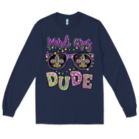 Navy mardi gras dude Long Sleeve Tee - MaliasSmallBusiness