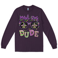 Plum mardi gras dude Long Sleeve Tee - MaliasSmallBusiness