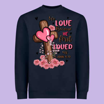 Valentine Cross Heavyweight Sweatshirt Designed By Maliassmallbusiness