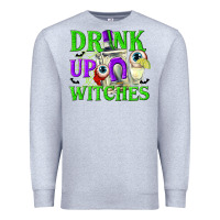 Heather Grey Drink Up Witches Premium Sweatshirt - texasbilliewilder