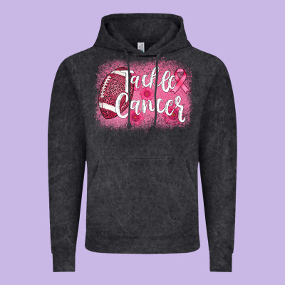 Tackle Cancer Football Leopard Vintage Hoodie Designed By Adodesignshop