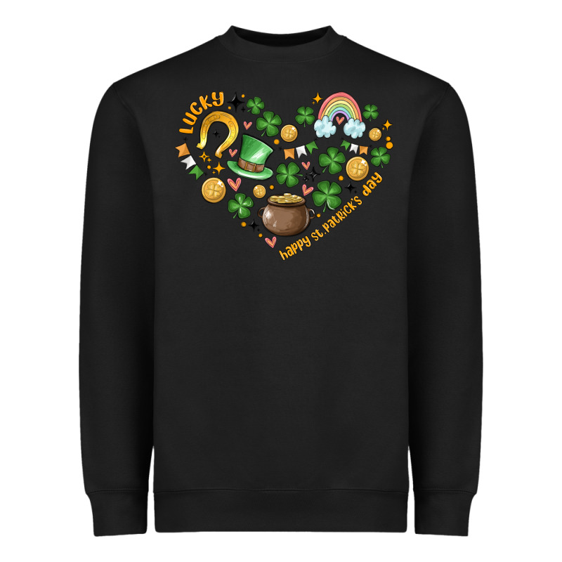 St Patricks  Hearts Heavyweight Sweatshirt by MaliasSmallBusiness | Teevron