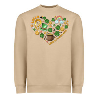 Mushroom st patricks  hearts Heavyweight Sweatshirt - MaliasSmallBusiness