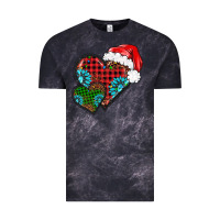 Cloud Black Christmas heart gemstones leopard Vintage Tee - BarkalooDesign