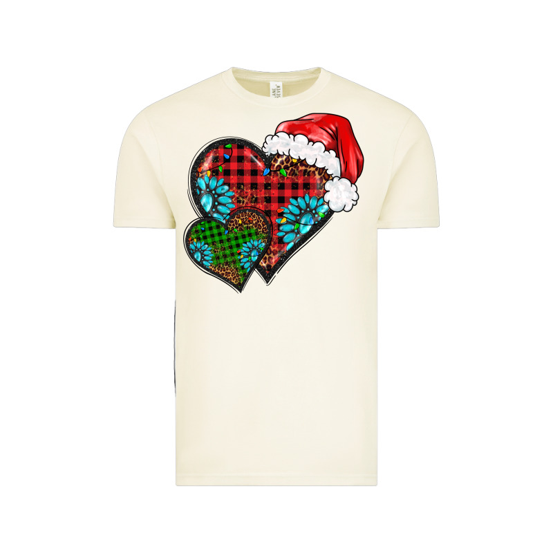 Christmas Heart Gemstones Leopard Vintage Tee by BarkalooDesign | Teevron