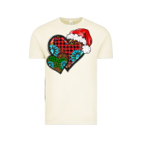 Vintage Arctic Christmas heart gemstones leopard Vintage Tee - BarkalooDesign