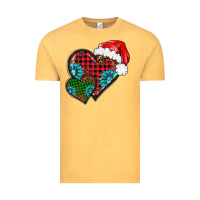 Vintage Mustard Christmas heart gemstones leopard Vintage Tee - BarkalooDesign
