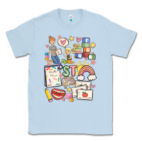 Dusty Blue can't talk right now doing speech therapy stuff Classic Tee - MaliasSmallBusiness