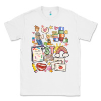 White can't talk right now doing speech therapy stuff Classic Tee - MaliasSmallBusiness