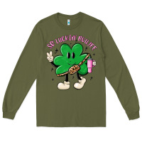 Army Green so luckin boujee Long Sleeve Tee - MaliasSmallBusiness