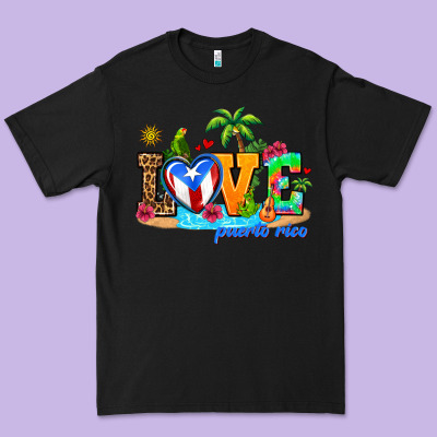 Love Puerto Rico Premium Tee Designed By Adodesignshop