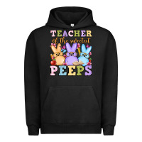 Pigment Black Easter Day Teacher of the sweetest peeps Urban Hoodie - OliviaCreatesArt