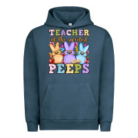 Pigment Midnight Navy Easter Day Teacher of the sweetest peeps Urban Hoodie - OliviaCreatesArt
