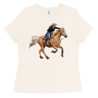Bone horse body with cowgirl Ladies Tee - RanaPortraitStore