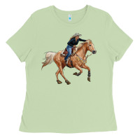 Matcha horse body with cowgirl Ladies Tee - RanaPortraitStore