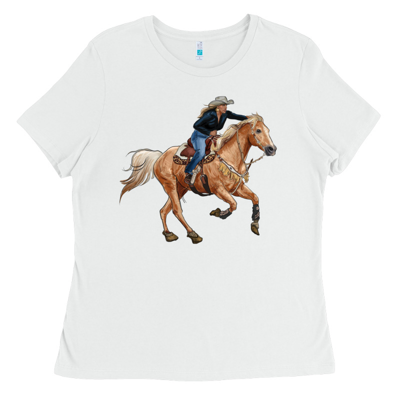 Horse Body With Cowgirl Ladies Tee by RanaPortraitStore | Teevron