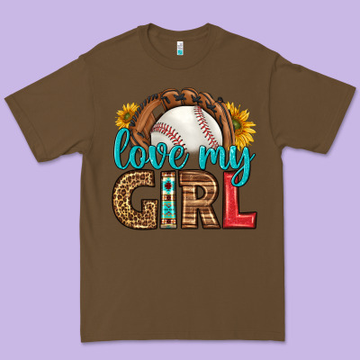 Love My Girl Baseball Premium Tee Designed By Hra Design Shop