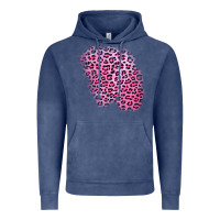 Vintage Denim pink leopard patch Vintage Hoodie - AdoDesignShop