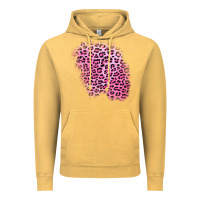 Vintage Mustard pink leopard patch Vintage Hoodie - AdoDesignShop