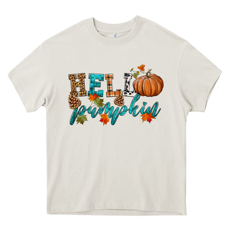 Hello Pumpkin Heavy Core Tee by HRA Design Shop | Teevron