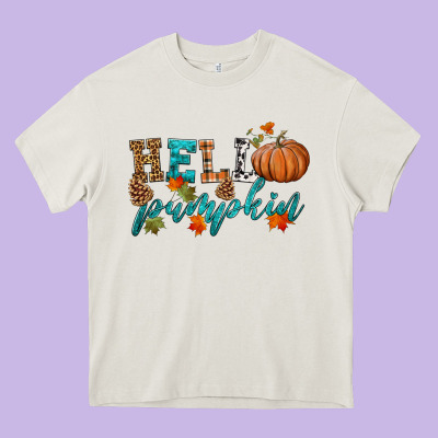 Hello Pumpkin Heavy Core Tee Designed By Hra Design Shop