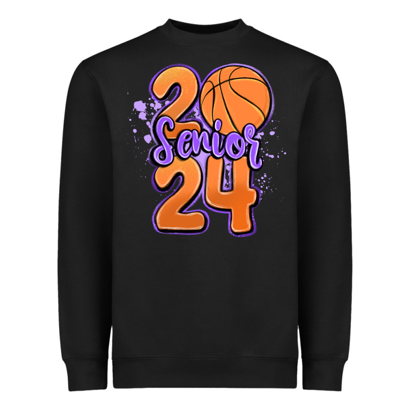 Senior 2024 Basketball Heavyweight Sweatshirt by MaliasSmallBusiness | Teevron