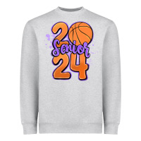 Heather Grey senior 2024 basketball Heavyweight Sweatshirt - MaliasSmallBusiness