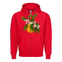 Red Tangerine Zipper Hoodie - LillyAllenDesigns
