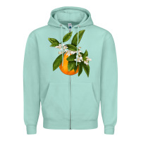 Seafoam Tangerine Zipper Hoodie - LillyAllenDesigns
